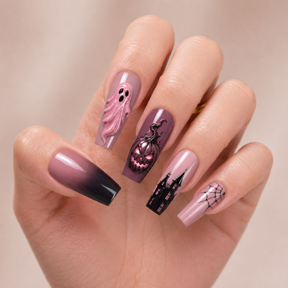 Dusty Rose Haunting- Personalized Press-On Nails