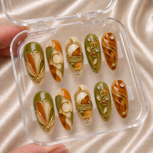 Verdant Relic - Personalized Press-On Nails