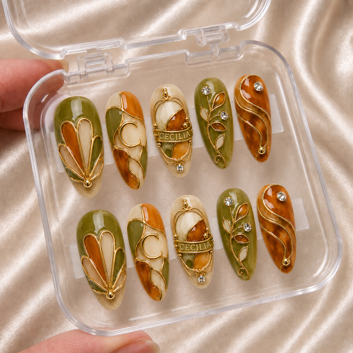 Verdant Relic - Personalized Press-On Nails