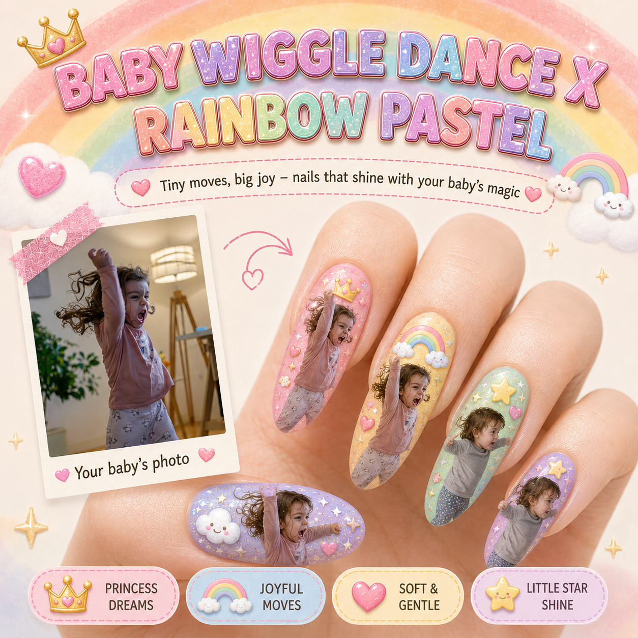 CUSTOMIZE YOUR BABY PRINTED ON NAILS