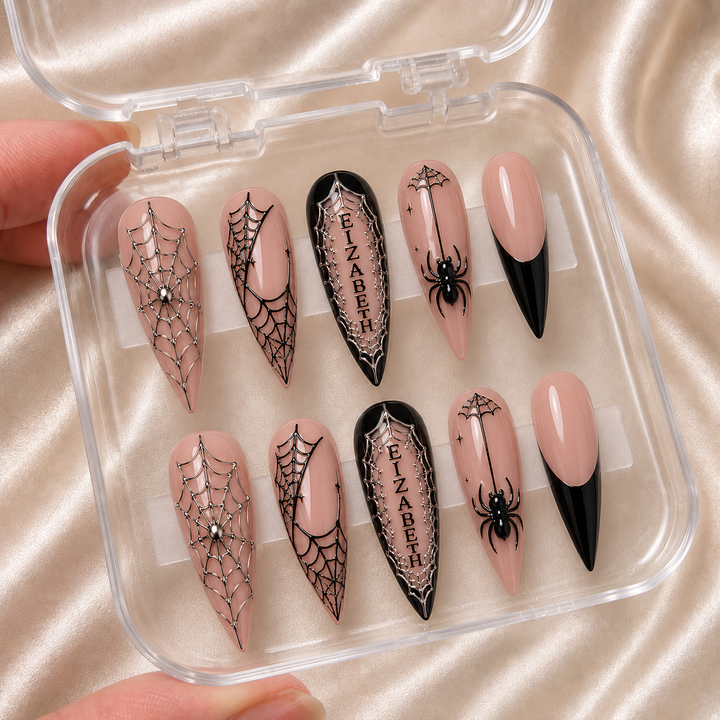 Midnight Spinner - Personalized Press-On Nails