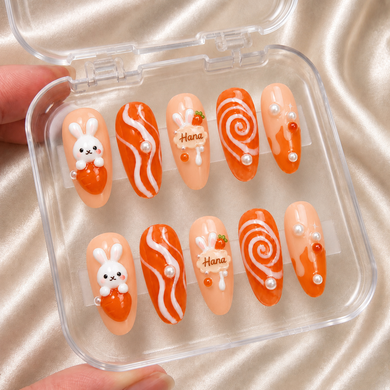 Candy Carrot - Personalized Press-On Nails