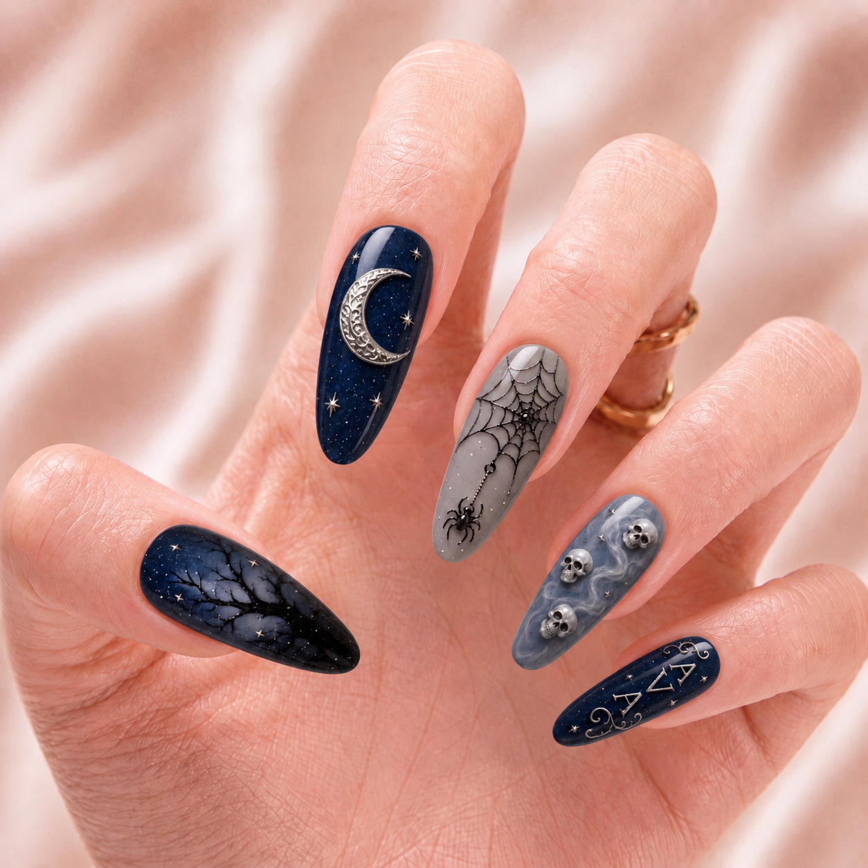 Midnight Moon Haunting - Personalized Press-On Nails