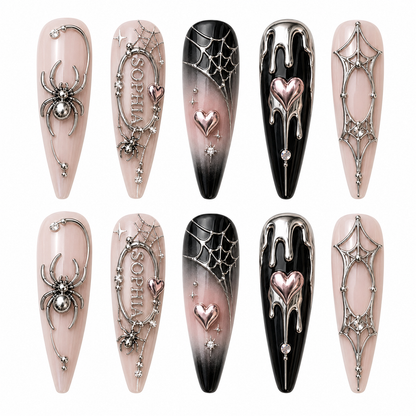 Gothic Love Trap - Personalized Press-On Nails