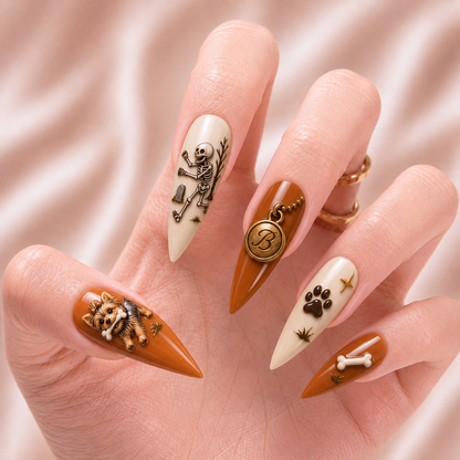 Haunted Bone Chase- Personalized Press-On Nails