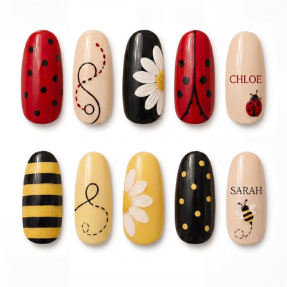 Daisy Buzz Besties - Personalized Press-On Nails
