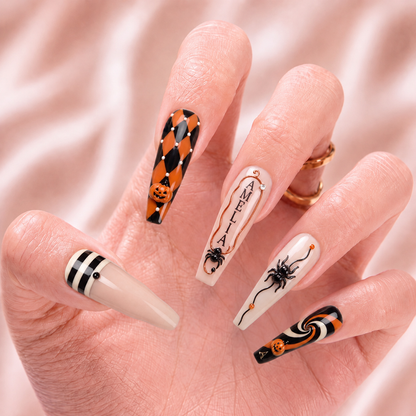 Harlequin After Dark - Personalized Press-On Nails