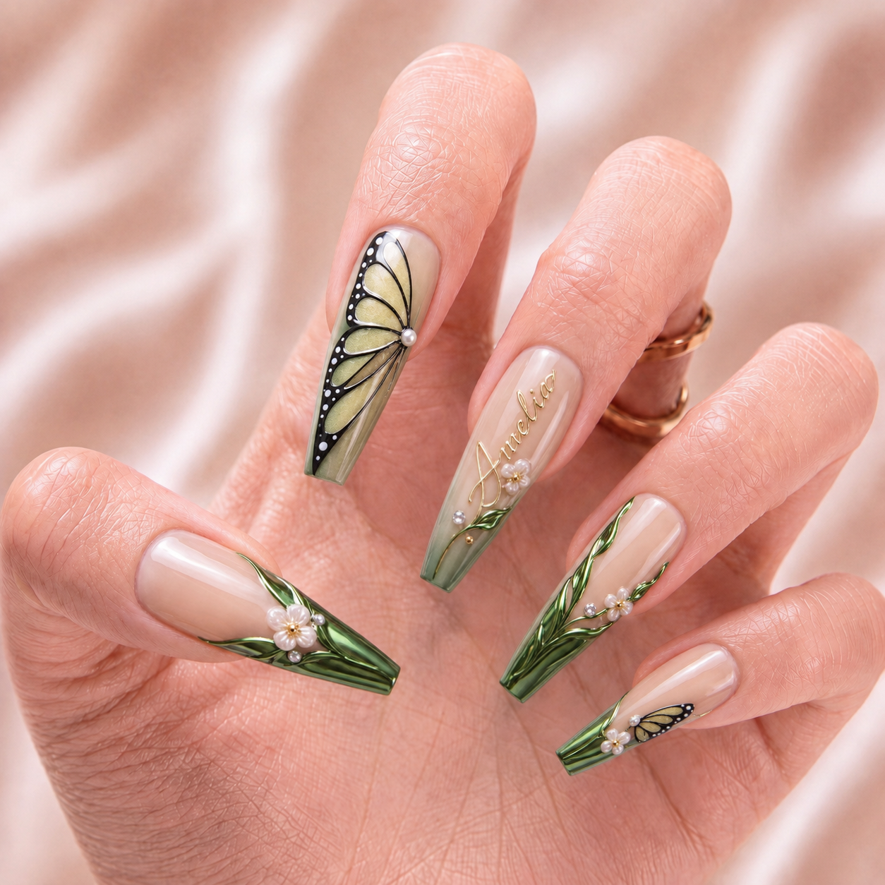 Jade Canopy - Personalized Press-On Nails