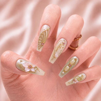 Whispering Opal - Personalized Press-On Nails