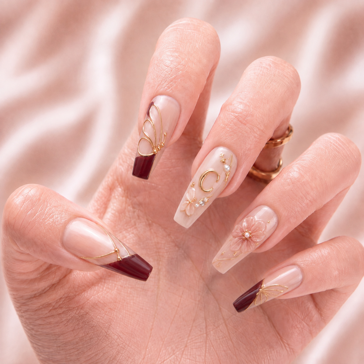 Blush Monarch - Personalized Press-On Nails