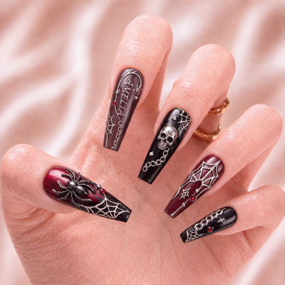 Venom & Bone - Personalized Press-On Nails