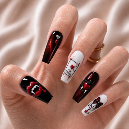 Vampire Love Letter - Personalized Press-On Nails