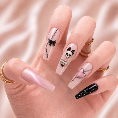 Stitched in Starlight - Personalized Press-On Nails