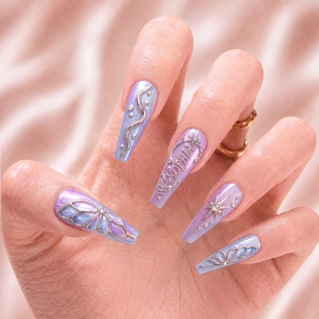 Astral Opaline - Personalized Press-On Nails