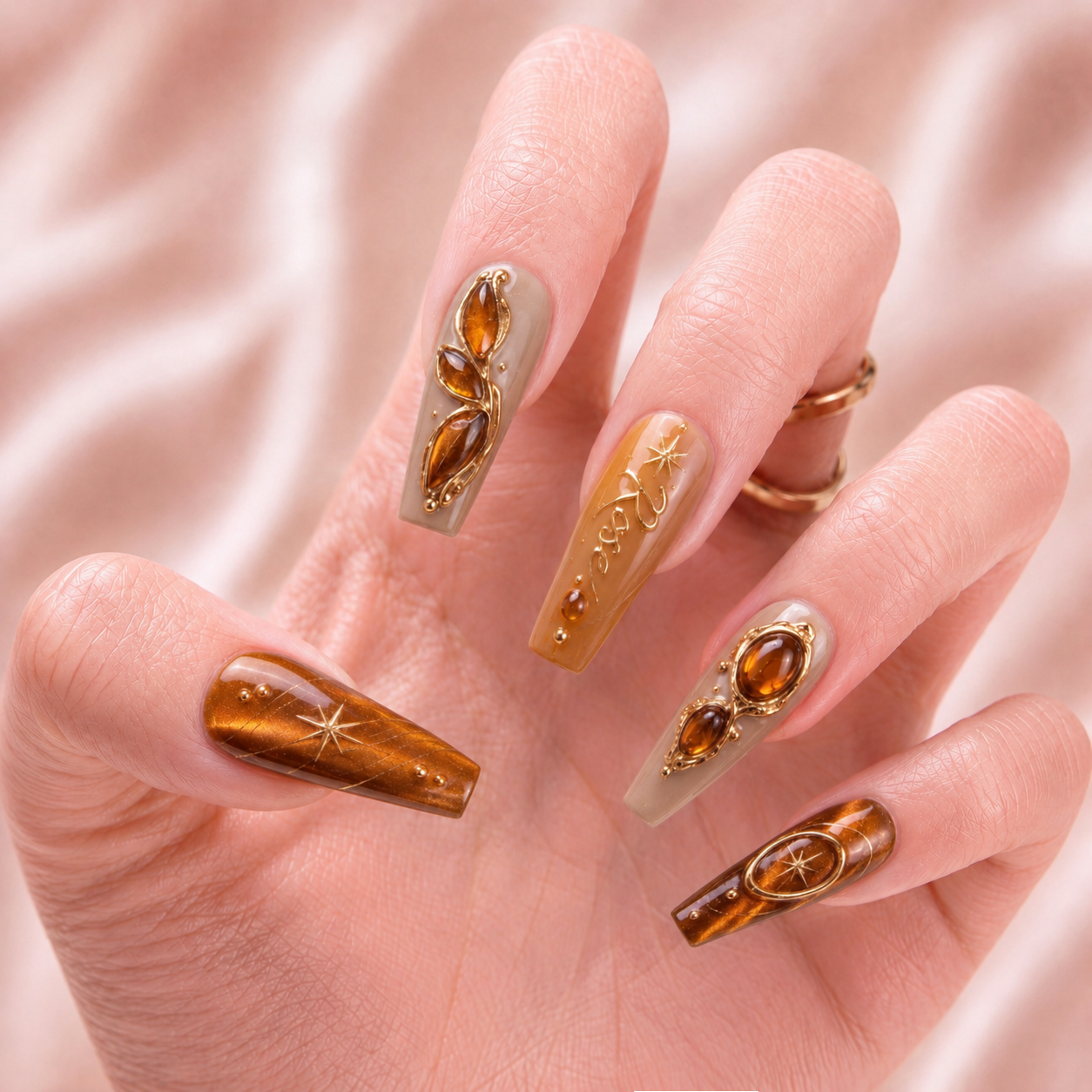 Honey Nebula - Personalized Press-On Nails