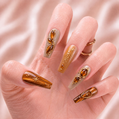 Honey Nebula - Personalized Press-On Nails