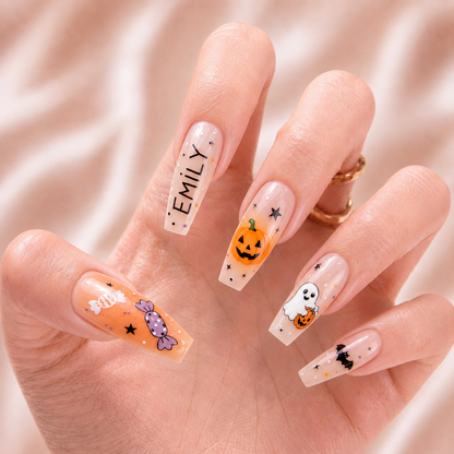 Sweet Boo Pumpkin - Personalized Press-On Nails