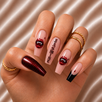Vampire Kiss - Personalized Press-On Nails