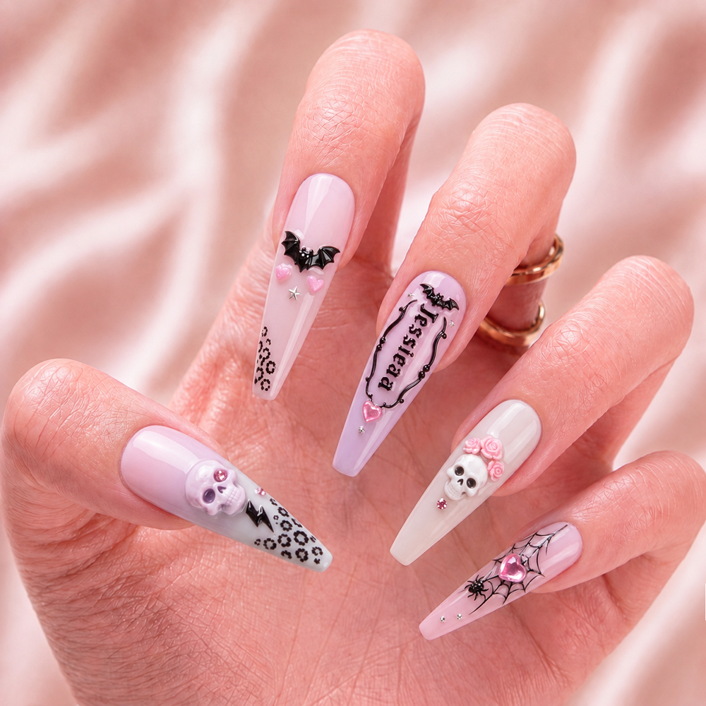 Sugar Skull Crush - Personalized Press-On Nails