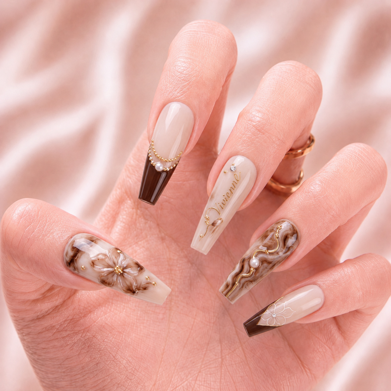 Velour Truffle - Personalized Press-On Nails