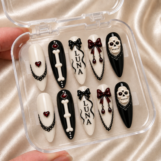 The Mourning Rose - Personalized Press-On Nails