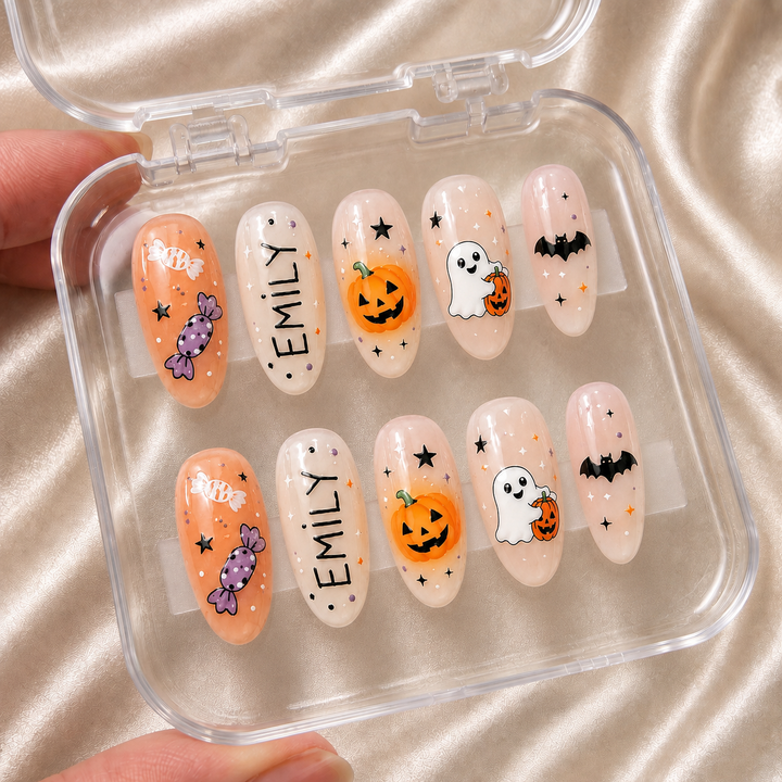 Sweet Boo Pumpkin - Personalized Press-On Nails