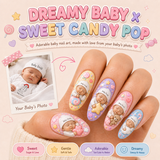 CUSTOMIZE YOUR BABY PRINTED ON NAILS
