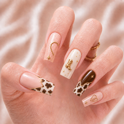 Western Bestie Babes – Personalized Press-On Nails
