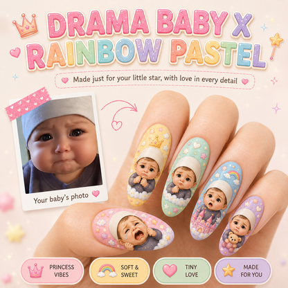 CUSTOMIZE YOUR BABY PRINTED ON NAILS