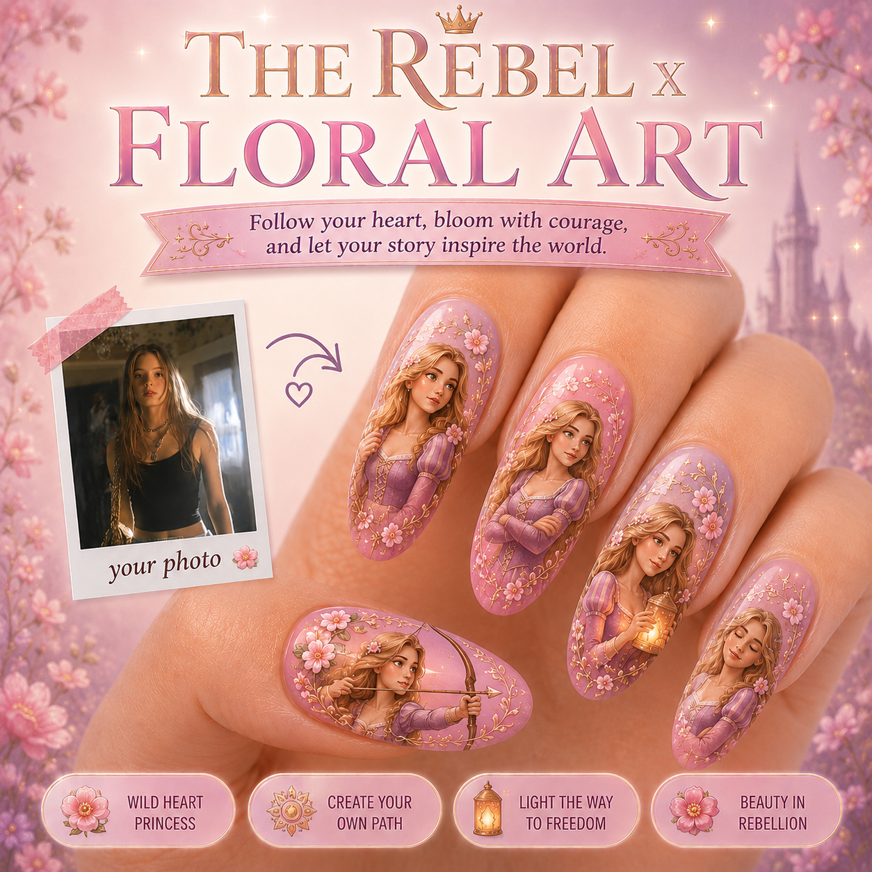 CUSTOMIZE PRINCESS NAILS