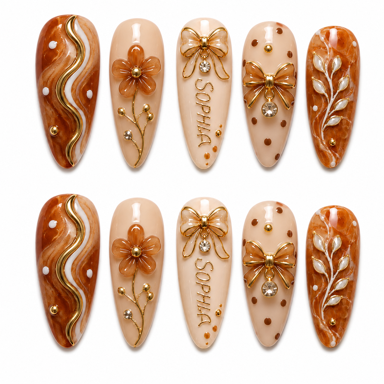 Honey Opaline - Personalized Press-On Nails