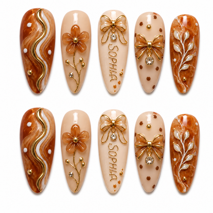 Honey Opaline - Personalized Press-On Nails