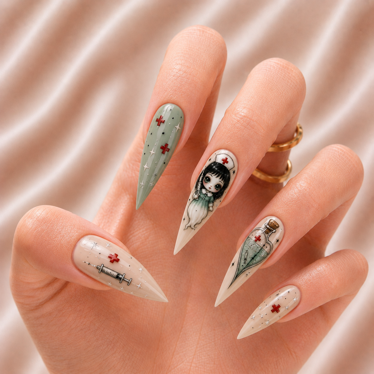 Heal & Hex Besties  – Personalized Press-On Nails