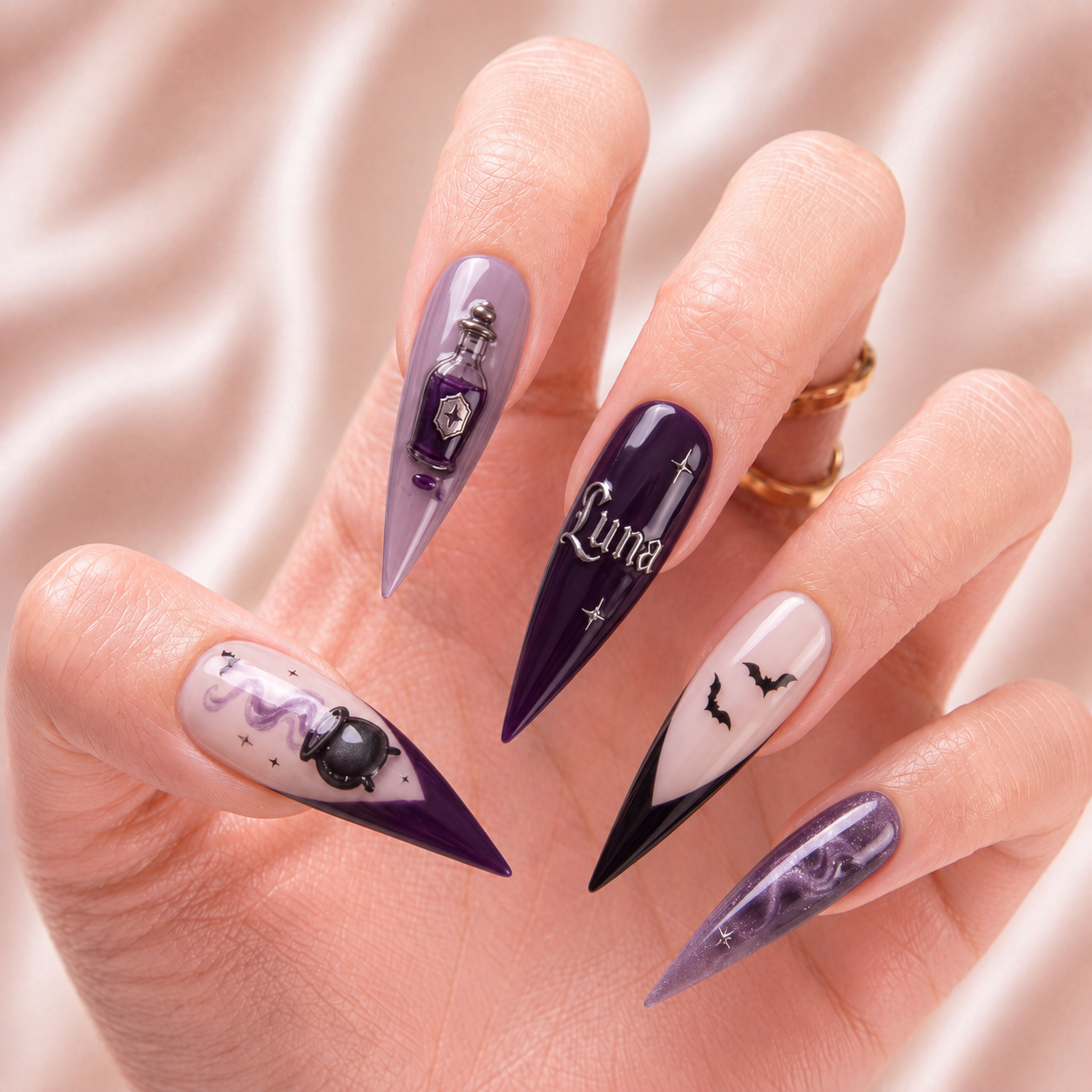 Violet Potion Ritual - Personalized Press-On Nails