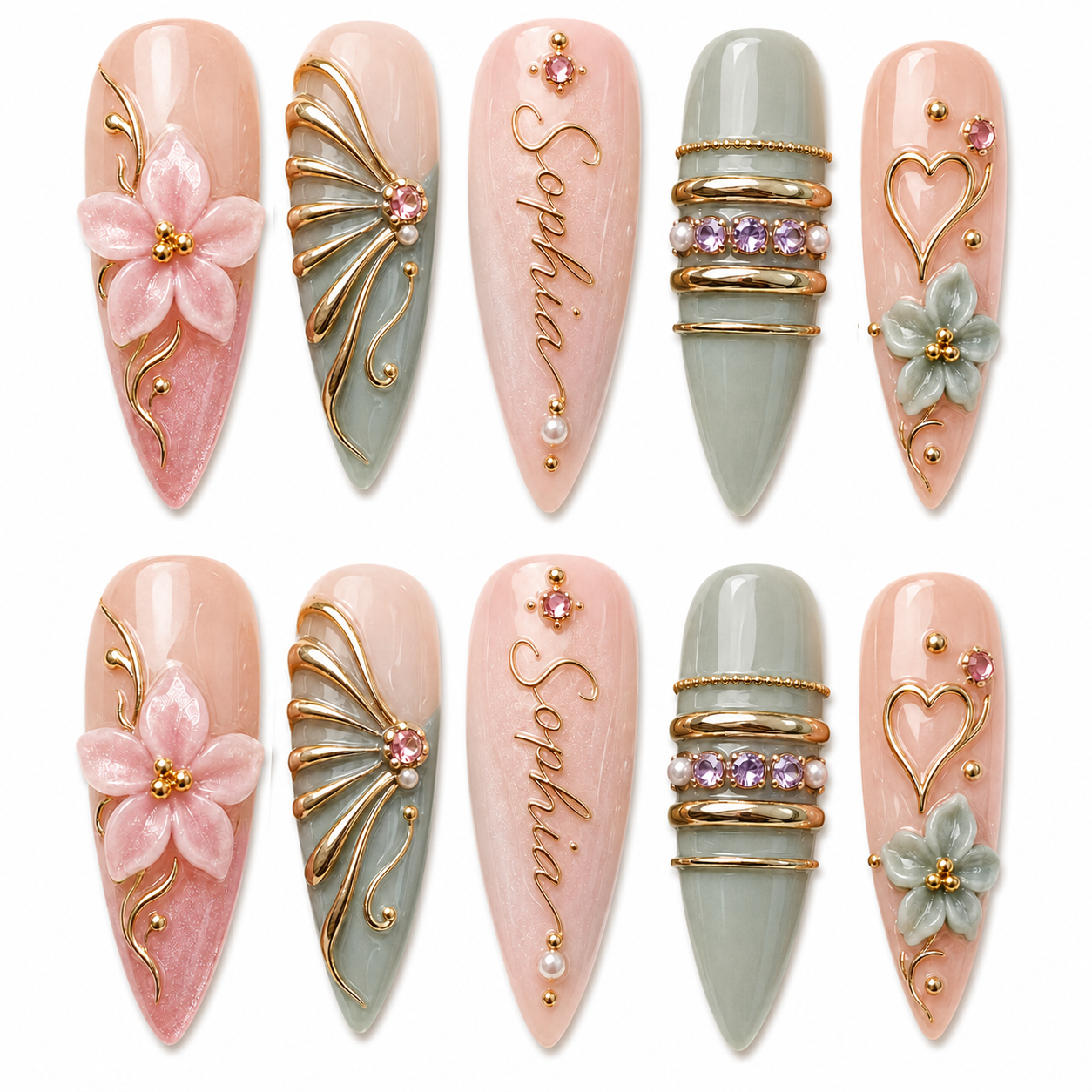 Blush Eden - Personalized Press-On Nails