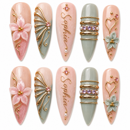 Blush Eden - Personalized Press-On Nails