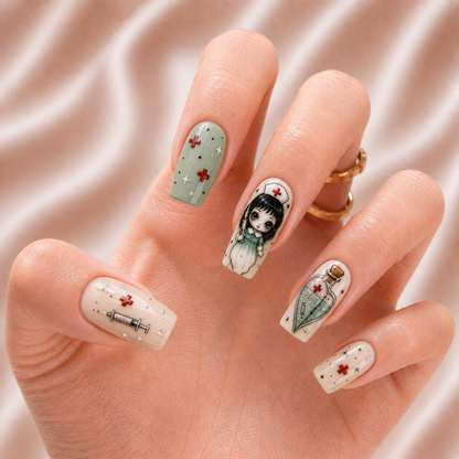 Heal & Hex Besties  – Personalized Press-On Nails