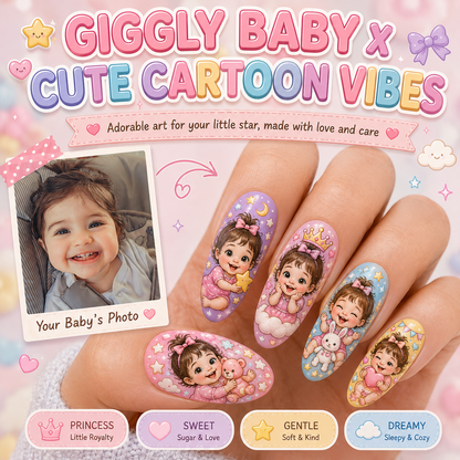 CUSTOMIZE YOUR BABY PRINTED ON NAILS