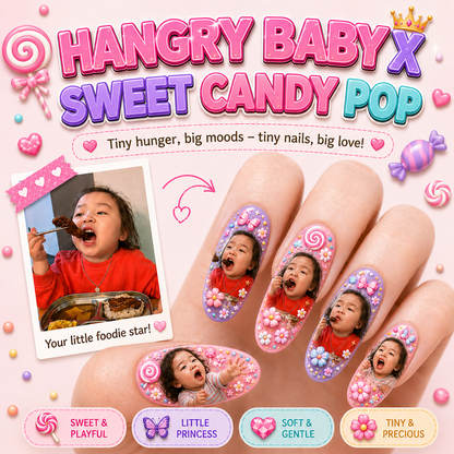 CUSTOMIZE YOUR BABY PRINTED ON NAILS