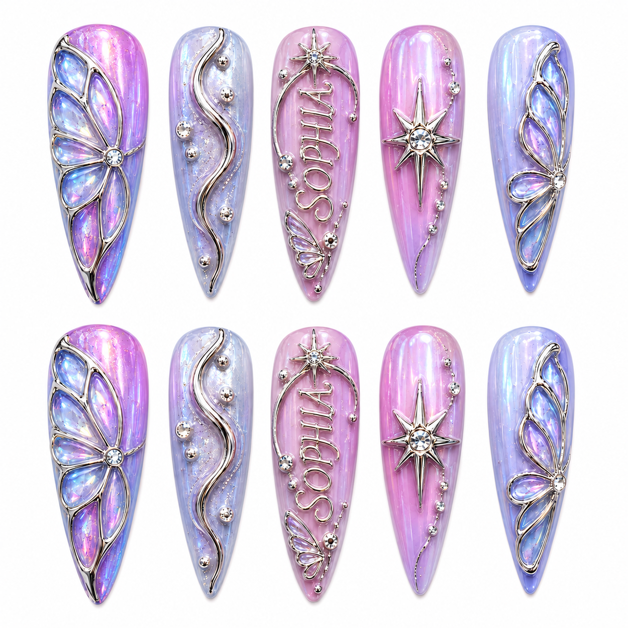 Astral Opaline - Personalized Press-On Nails