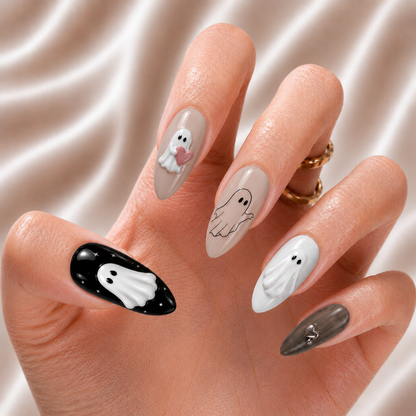 Cute Ghost Besties - Personalized Press-On Nails