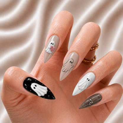 Cute Ghost Besties - Personalized Press-On Nails