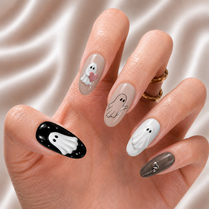 Cute Ghost Besties - Personalized Press-On Nails