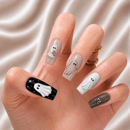 Cute Ghost Besties - Personalized Press-On Nails