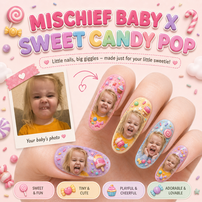 CUSTOMIZE YOUR BABY PRINTED ON NAILS