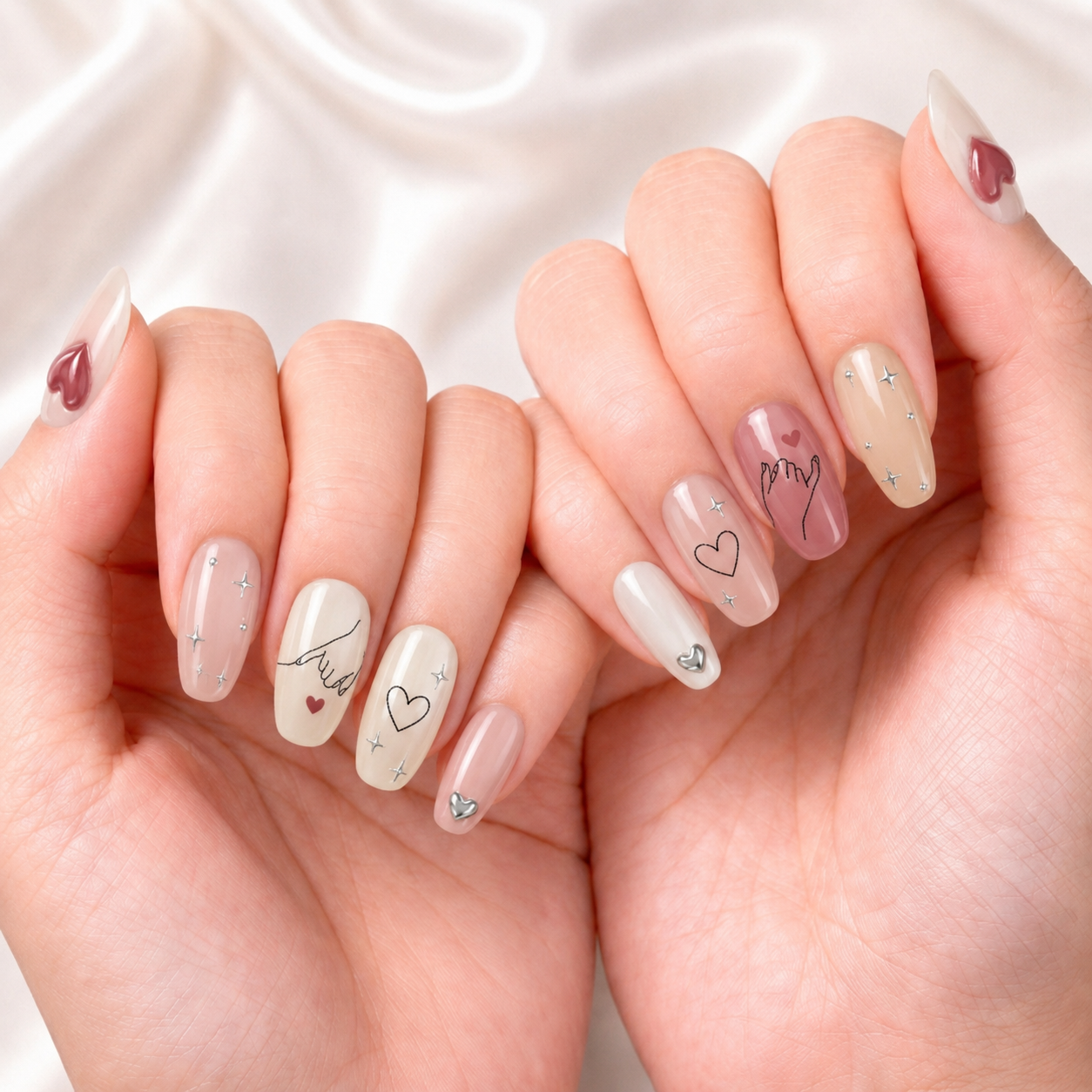 Pinky Promise Bestie Bond – Personalized Press-On Nails
