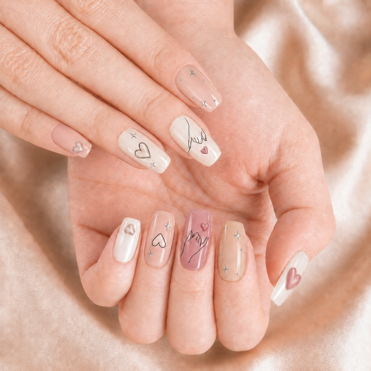 Pinky Promise Bestie Bond – Personalized Press-On Nails