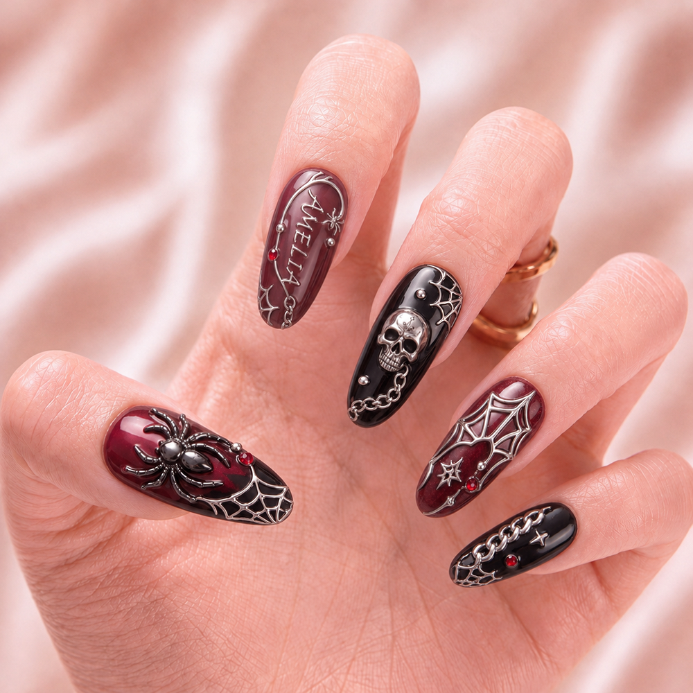 Venom & Bone - Personalized Press-On Nails