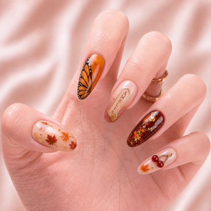 Golden Ember - Personalized Press-On Nails