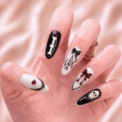 The Mourning Rose - Personalized Press-On Nails